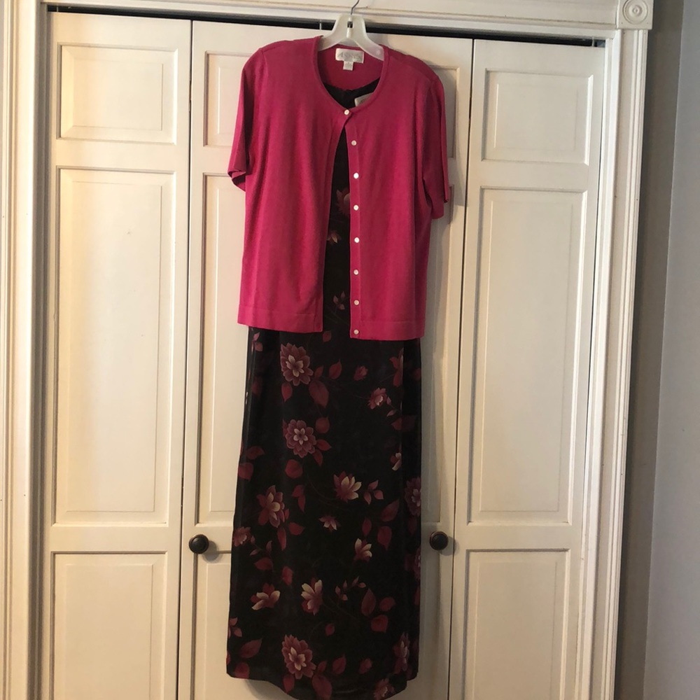 Dress with cardigan